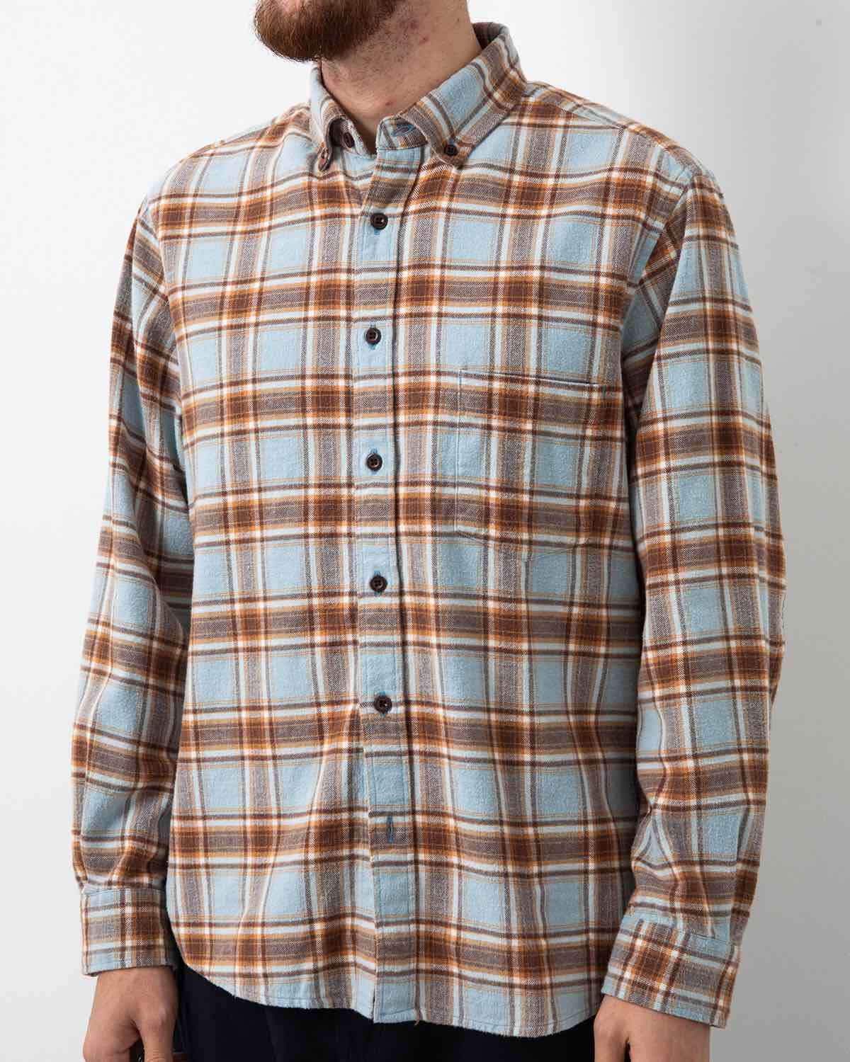 DWELLER B.D. SHIRT COTTON FLANNEL TARTAN CHECK