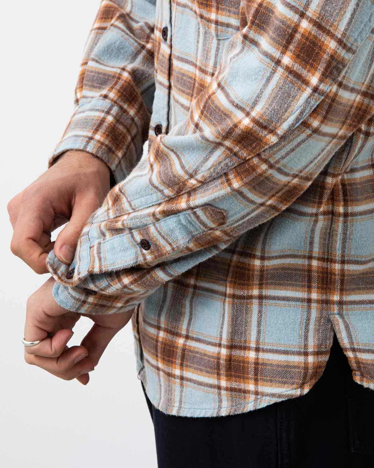 DWELLER B.D. SHIRT COTTON FLANNEL TARTAN CHECK