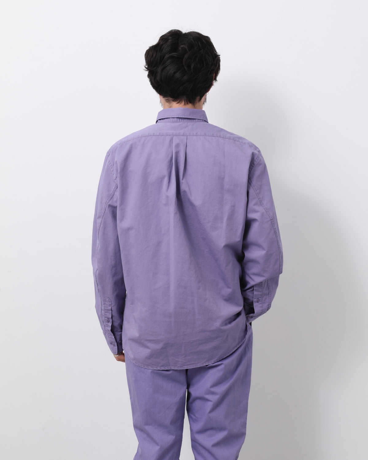 DWELLER B.D. L/S SHIRT C/Li TWILL PIGMENT DYE