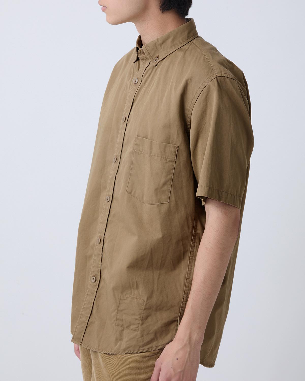 DWELLER B.D. S/S SHIRT C/Li TWILL PIGMENT DYE