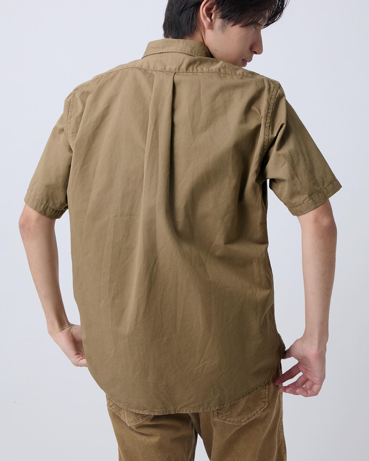 DWELLER B.D. S/S SHIRT C/Li TWILL PIGMENT DYE