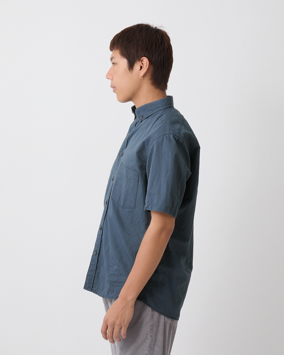 DWELLER B.D. S/S SHIRT C/Li TWILL PIGMENT DYE