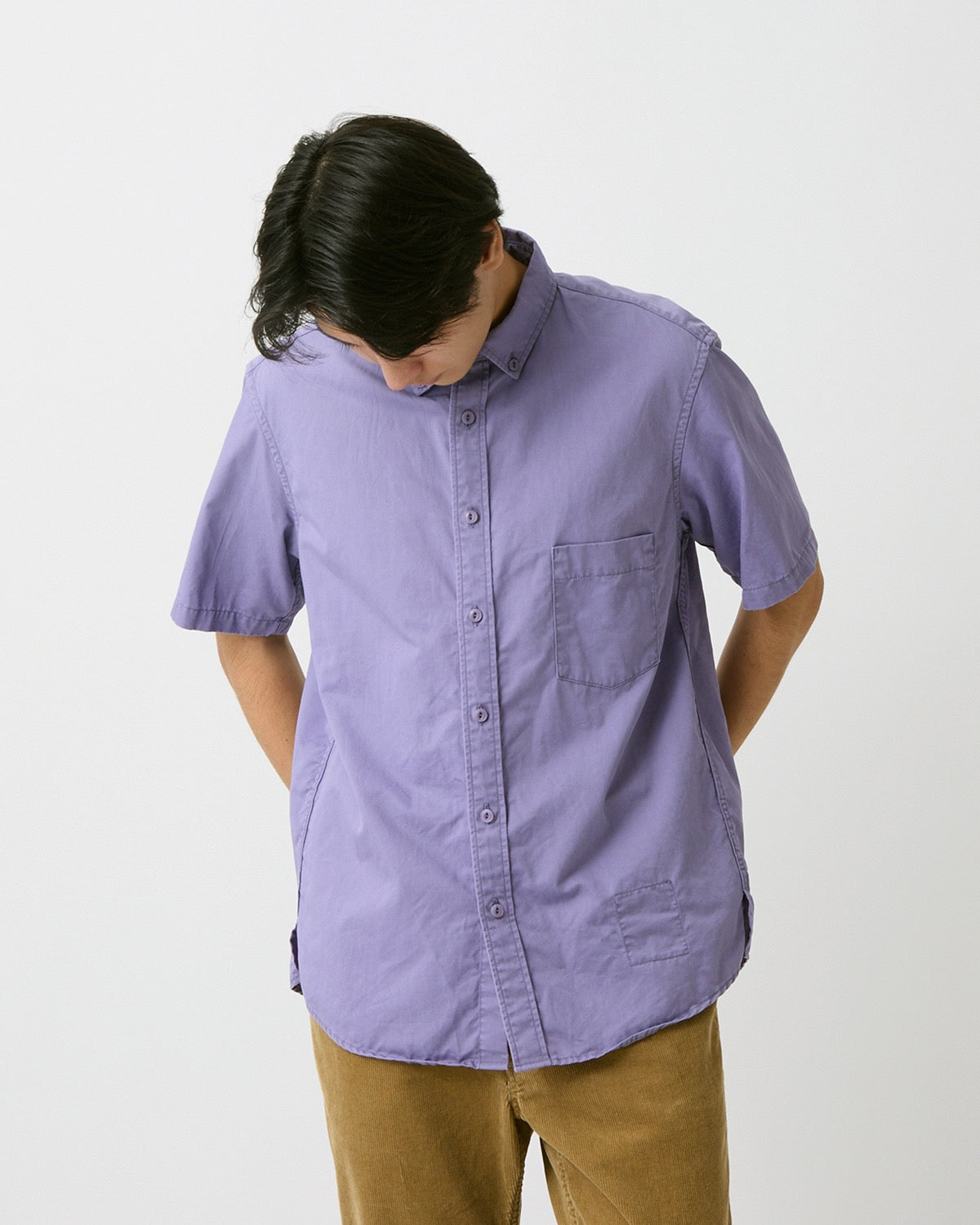 DWELLER B.D. S/S SHIRT C/Li TWILL PIGMENT DYE