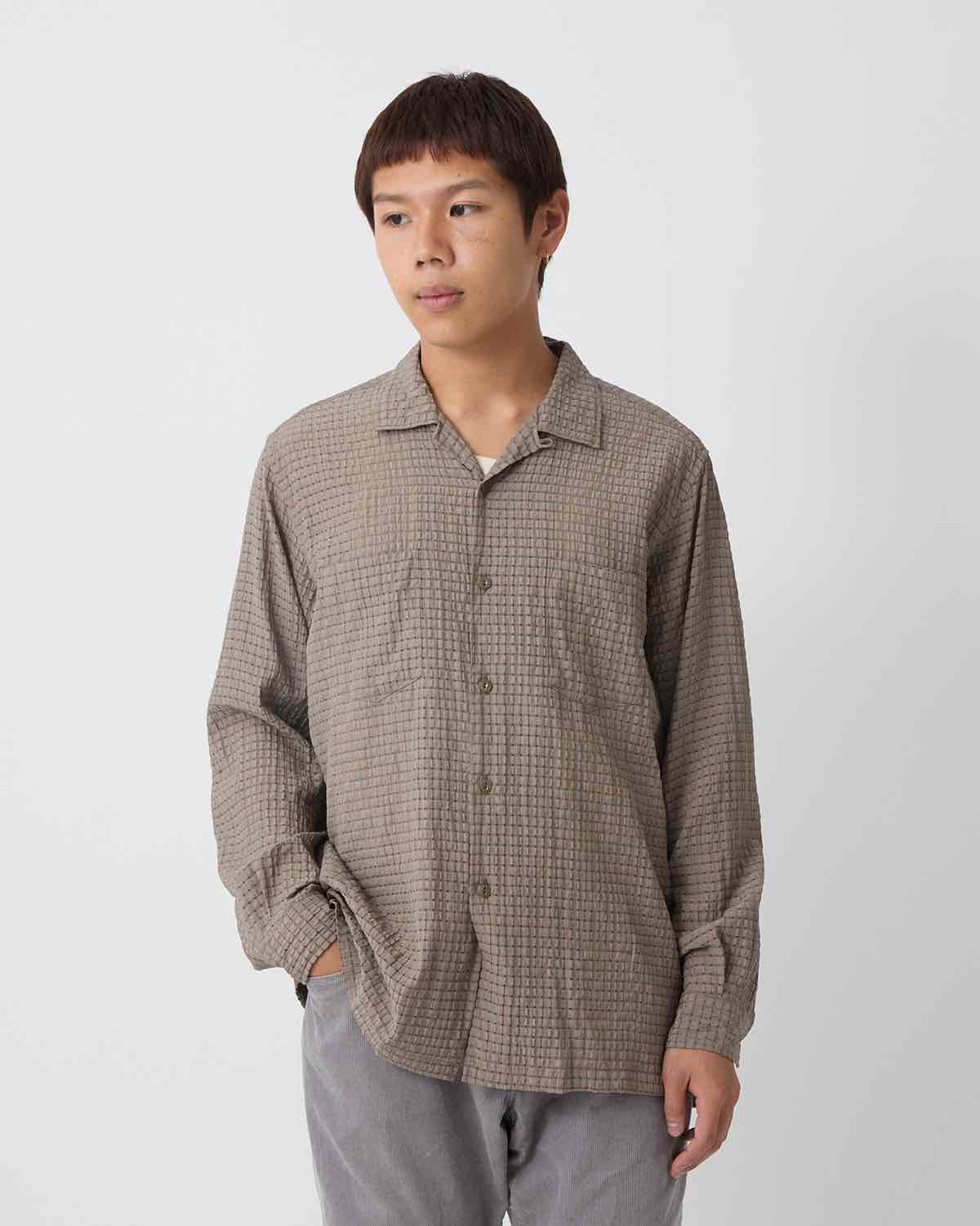 VOYAGER L/S SHIRT R/P/N DOBBY CHECK