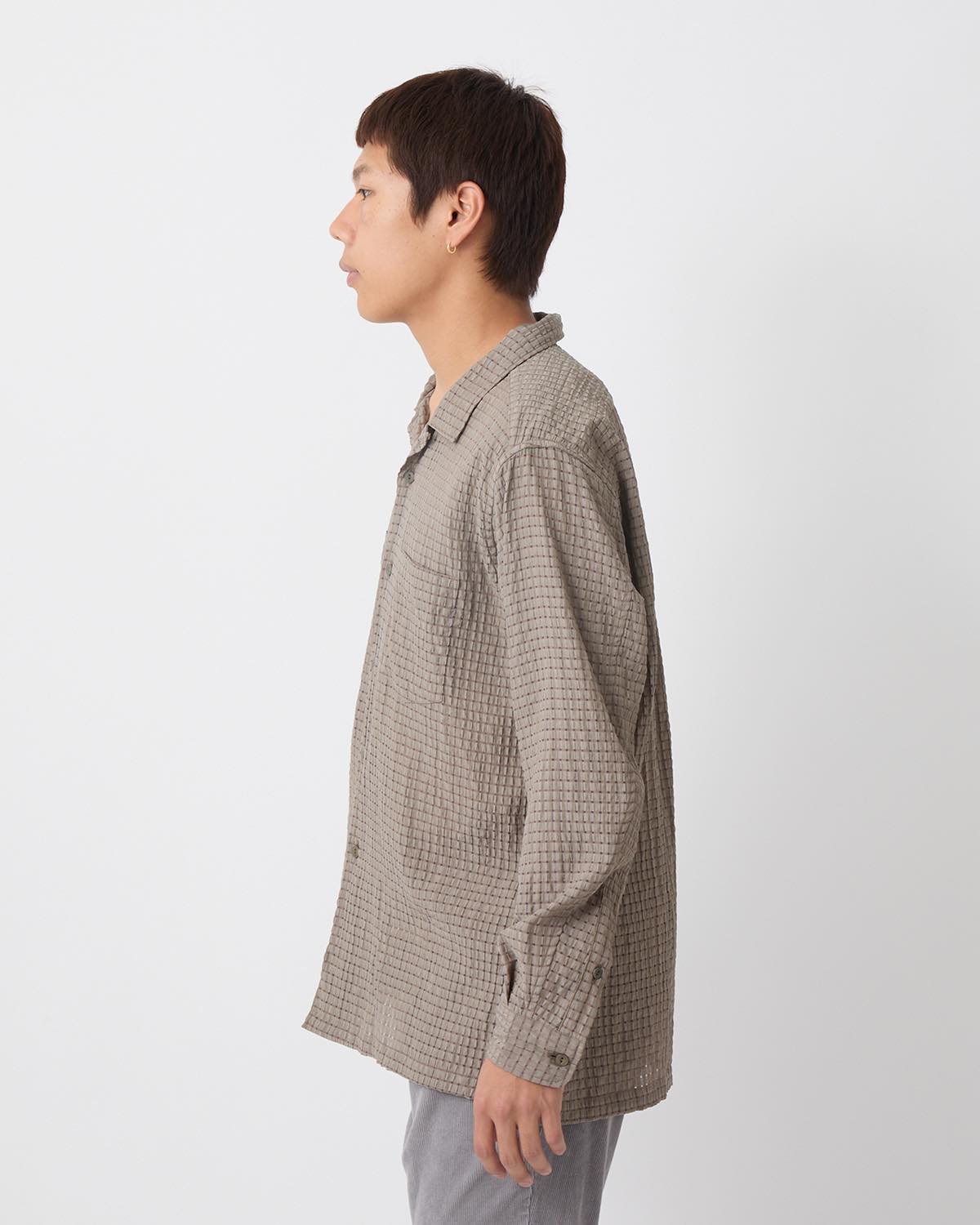 VOYAGER L/S SHIRT R/P/N DOBBY CHECK