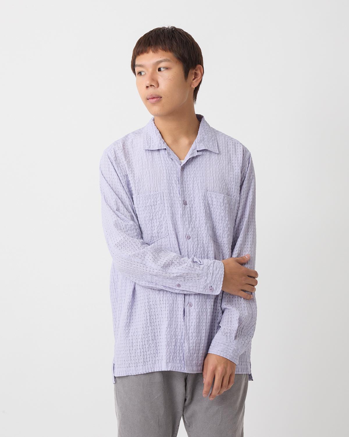 VOYAGER L/S SHIRT R/P/N DOBBY CHECK