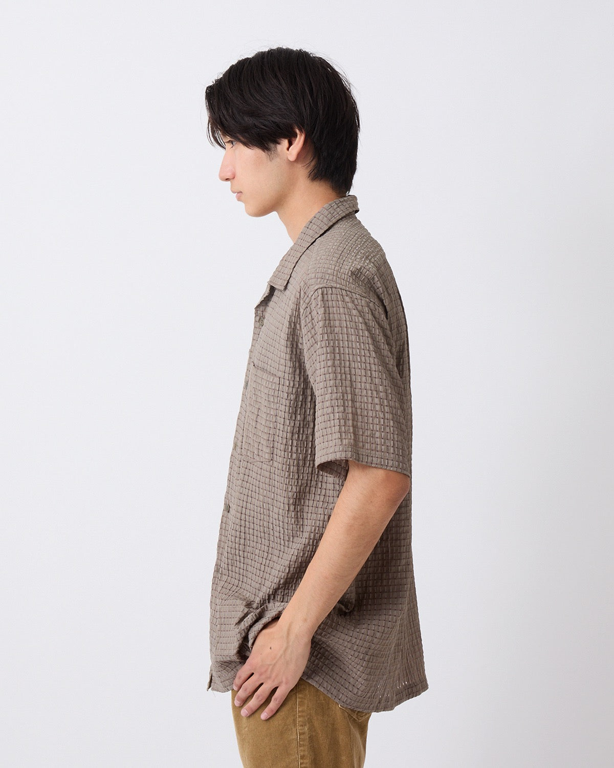 VOYAGER  S/S SHIRT R/P/N DOBBY CHECK