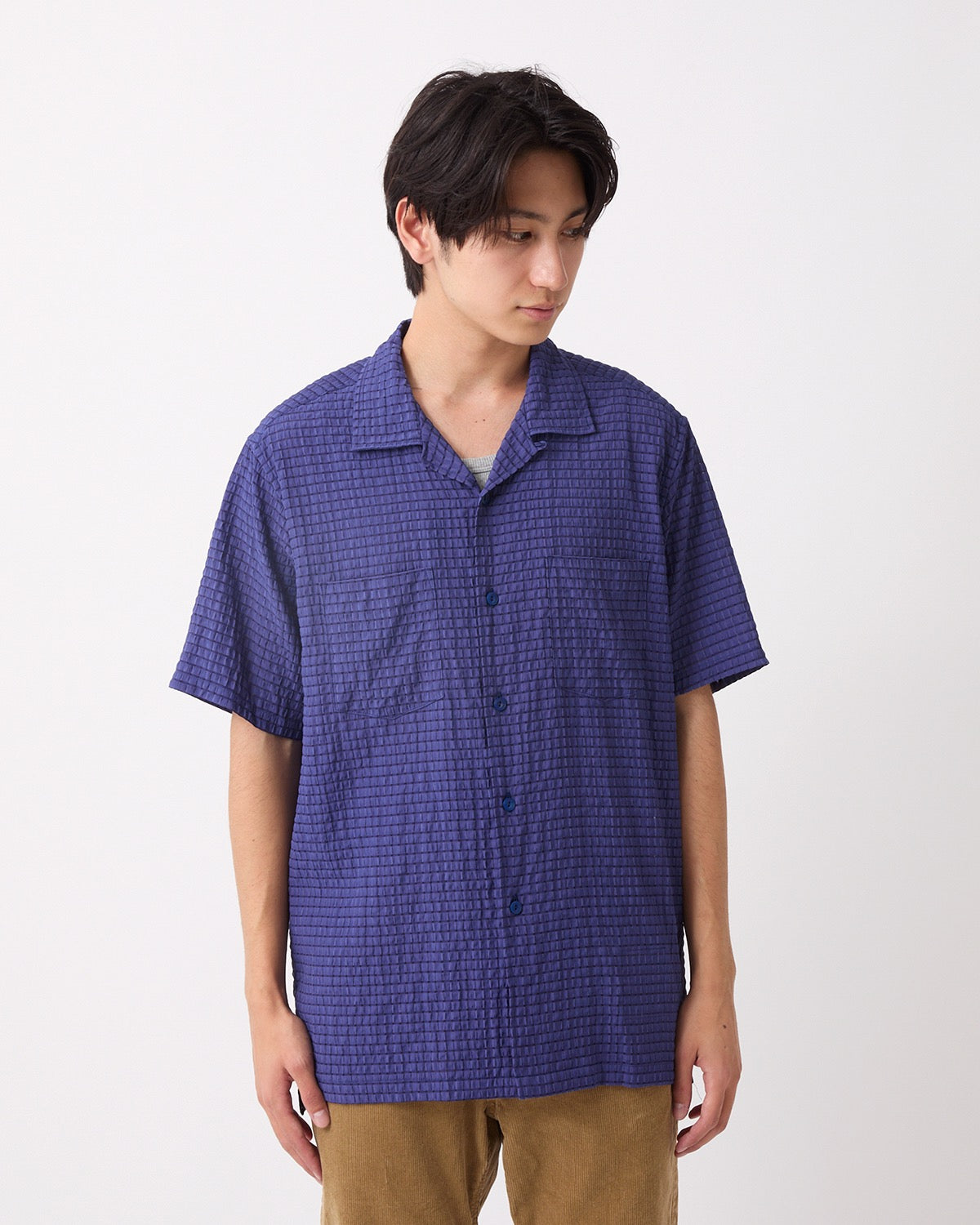 VOYAGER  S/S SHIRT R/P/N DOBBY CHECK
