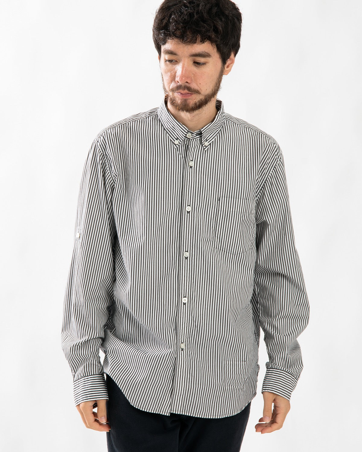 OFFICER B.D. L/S SHIRT COTTON LONDON STRIPE