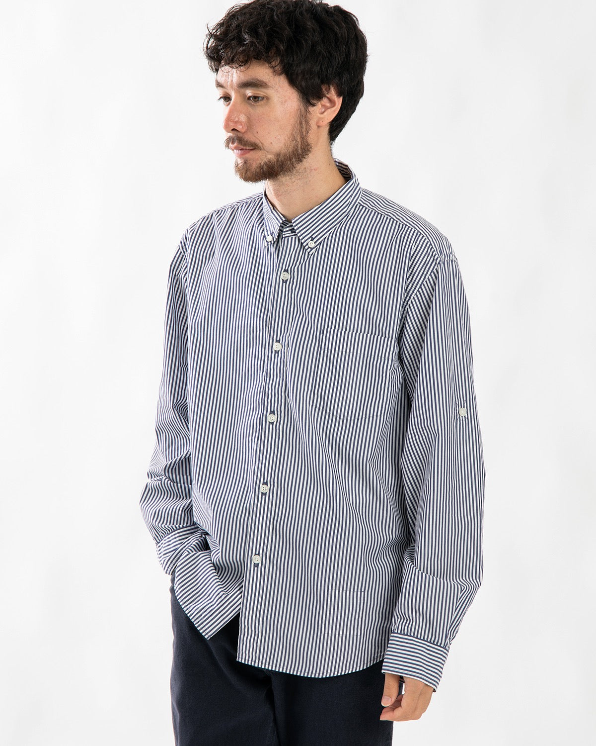 OFFICER B.D. L/S SHIRT COTTON LONDON STRIPE