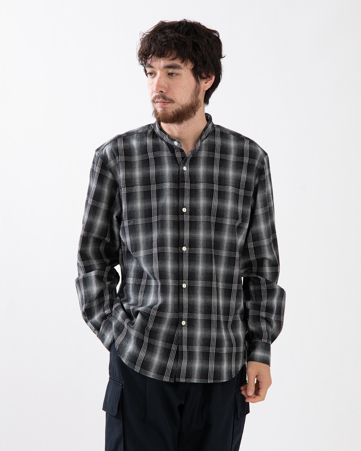 Rafu × nonnative WORKER L/S SHIRT COTTON TWILL OMBRE CHECK