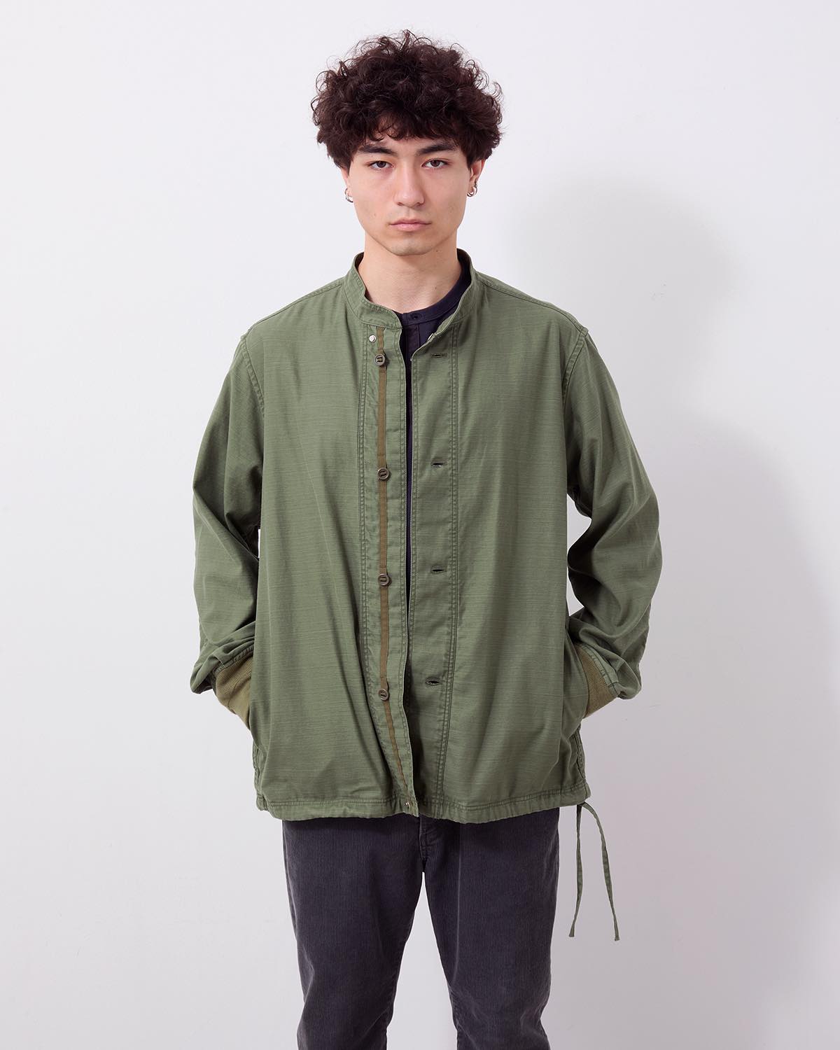 TROOPER SHIRT JACKET COTTON BACKSATIN PIGMENT DYE