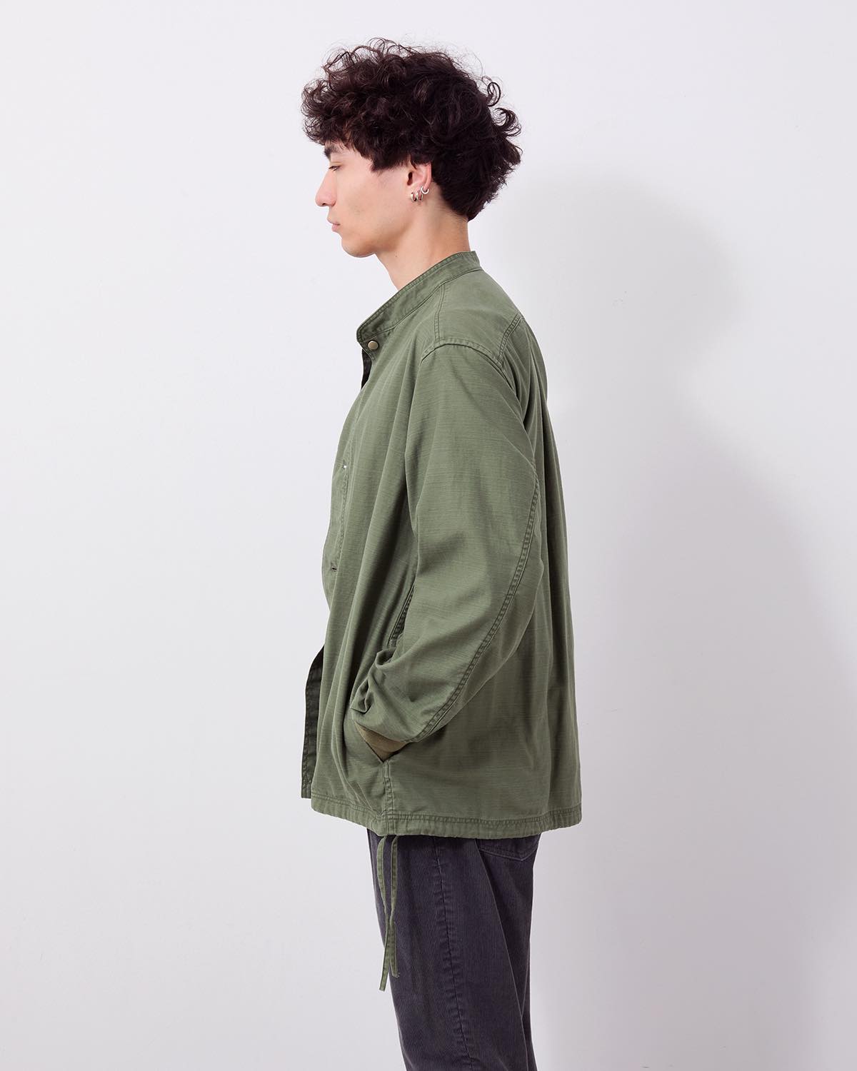 TROOPER SHIRT JACKET COTTON BACKSATIN PIGMENT DYE