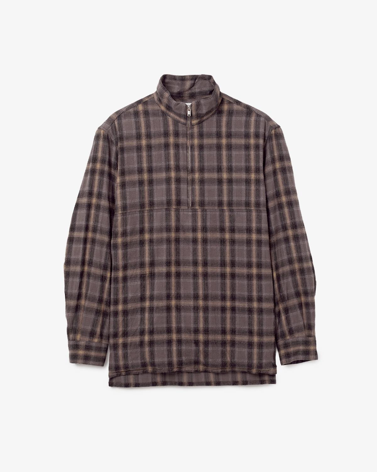 MARINER PULLOVER SHIRT JACKET COTTON FLANNEL OMBRE CHECK