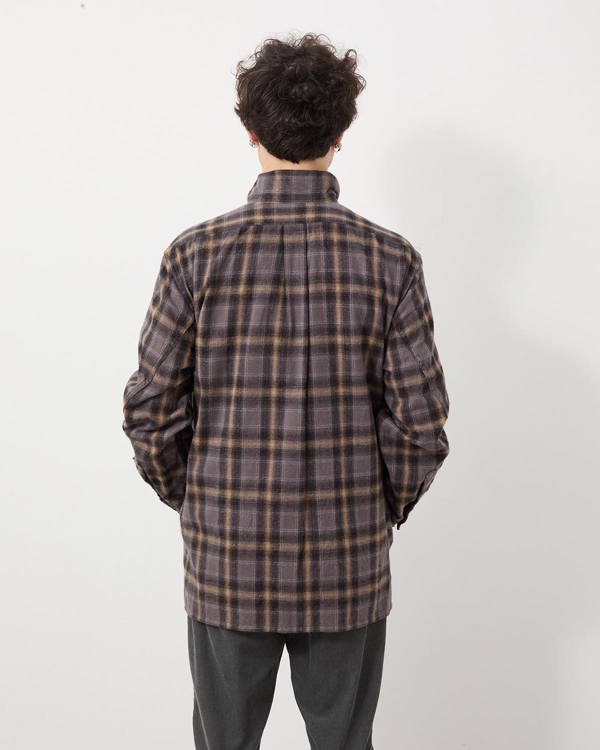 MARINER PULLOVER SHIRT JACKET COTTON FLANNEL OMBRE CHECK