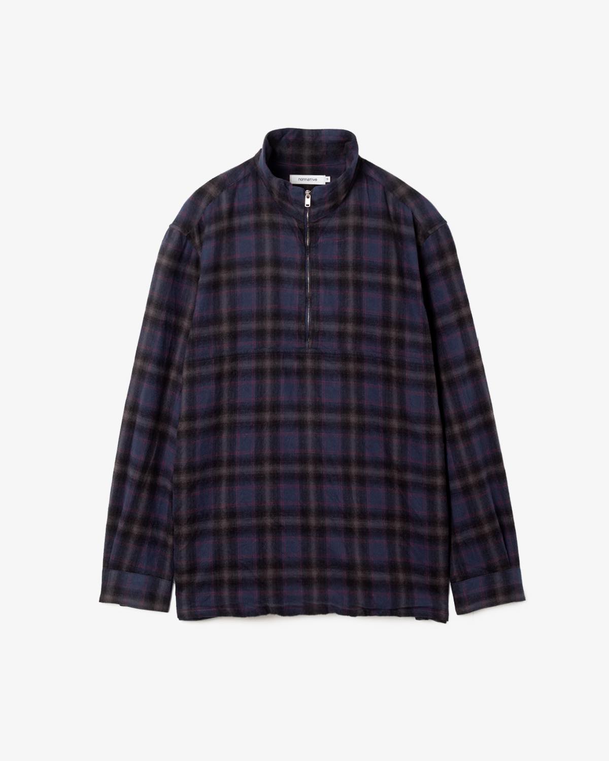 MARINER PULLOVER SHIRT JACKET COTTON FLANNEL OMBRE CHECK
