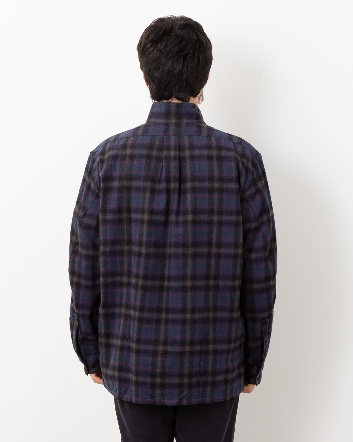 MARINER PULLOVER SHIRT JACKET COTTON FLANNEL OMBRE CHECK