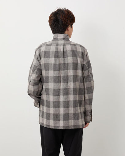 MARINER PULLOVER SHIRT JACKET C/W FLANNEL BLOCK CHECK