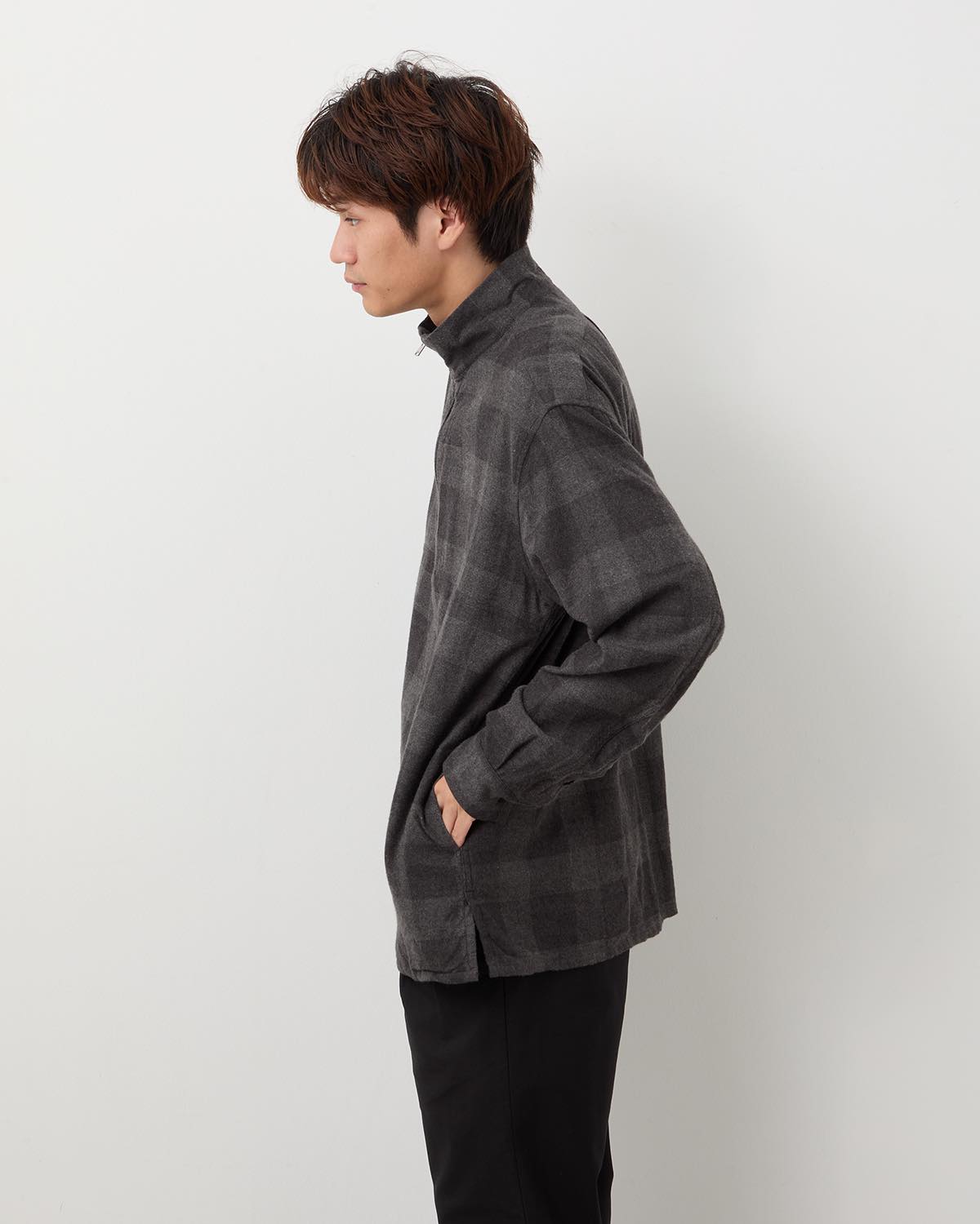 MARINER PULLOVER SHIRT JACKET C/W FLANNEL BLOCK CHECK