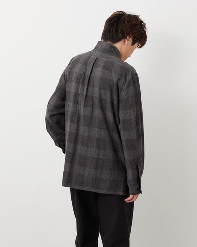 MARINER PULLOVER SHIRT JACKET C/W FLANNEL BLOCK CHECK