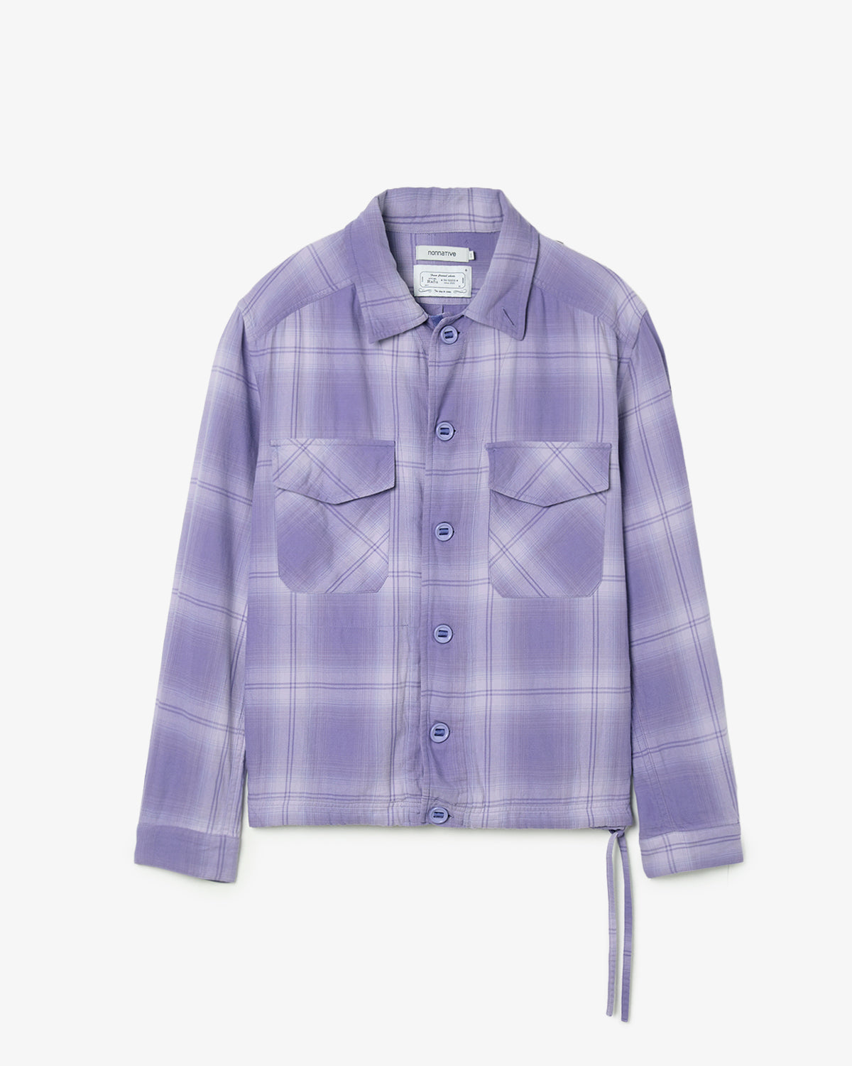 TROOPER SHIRT JACKET COTTON TWILL OMBRE CHECK by Rafu