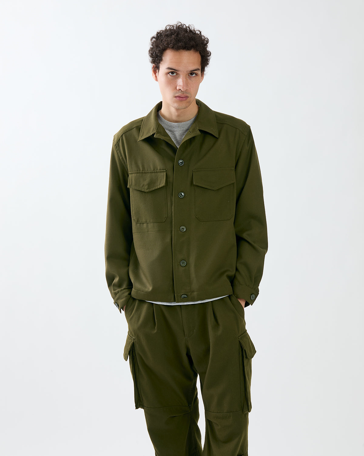 OFFICER SHIRT JACKET WOOL TWILL