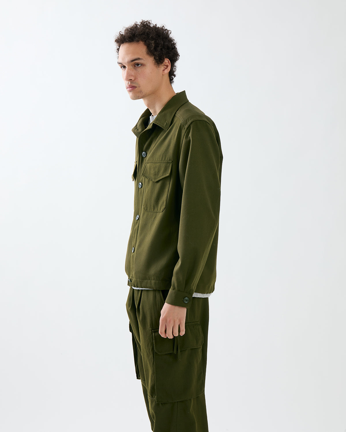 OFFICER SHIRT JACKET WOOL TWILL