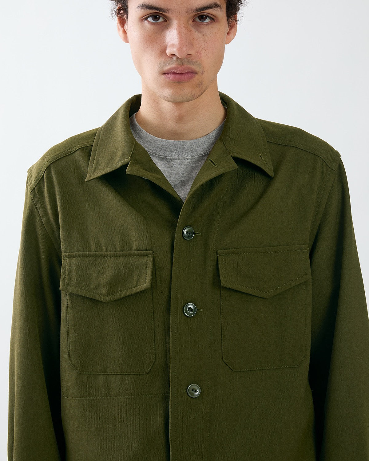 OFFICER SHIRT JACKET WOOL TWILL
