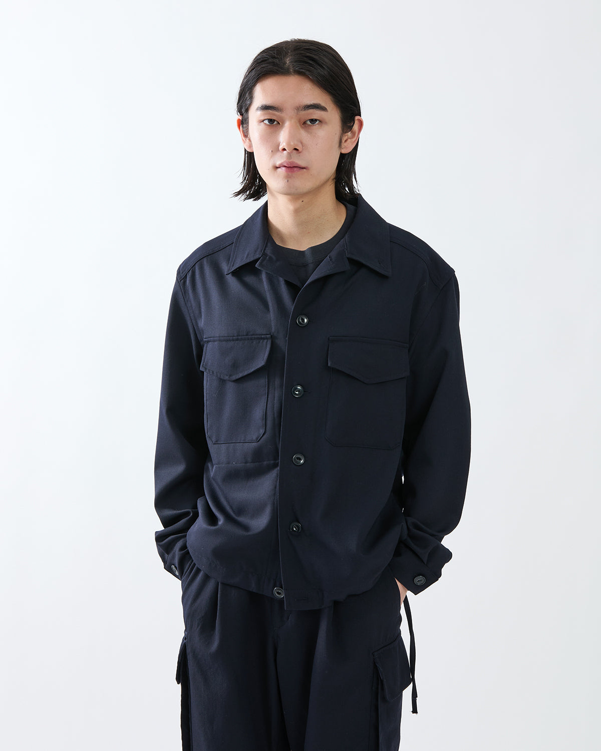 OFFICER SHIRT JACKET WOOL TWILL
