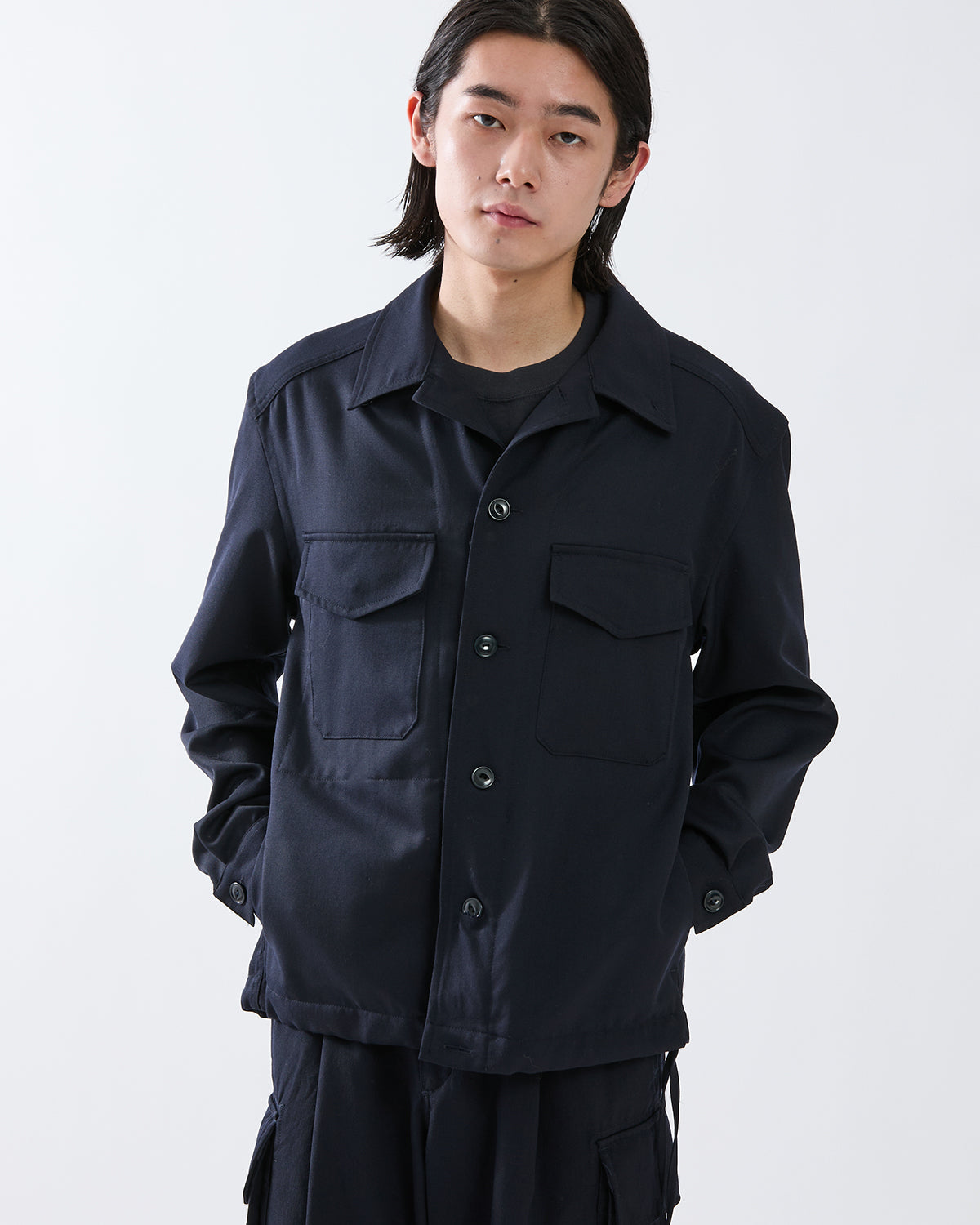 OFFICER SHIRT JACKET WOOL TWILL
