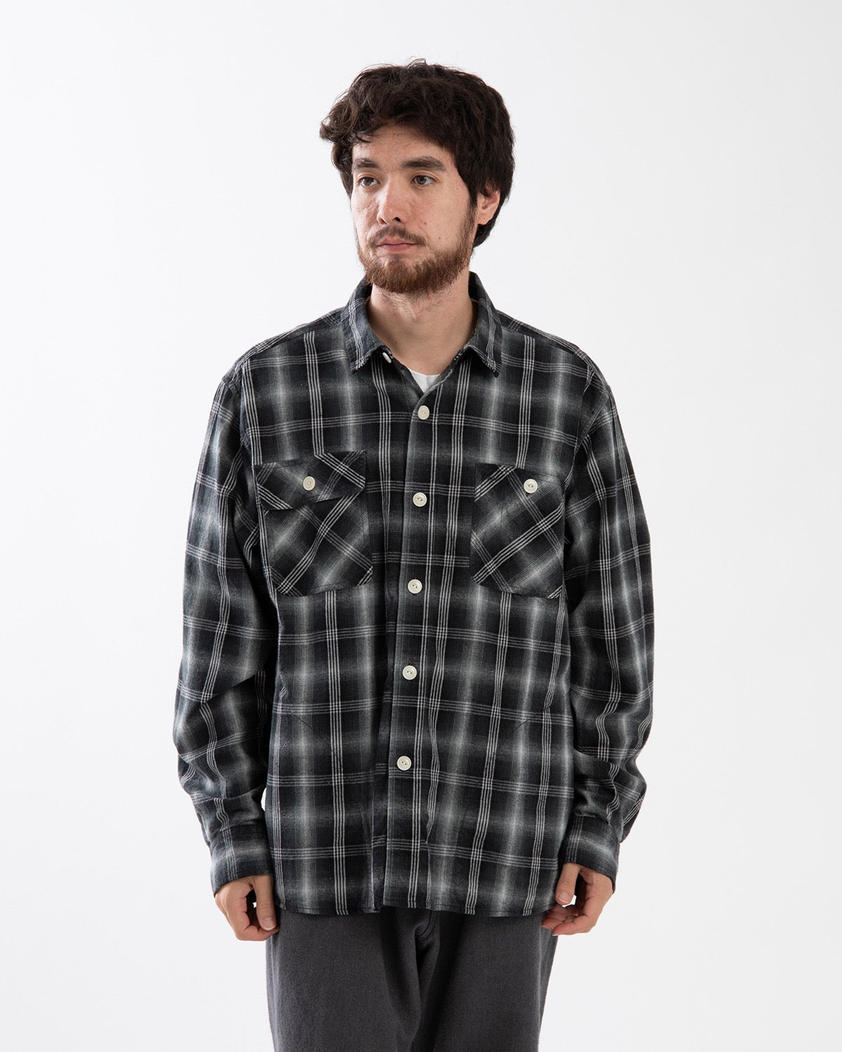 Rafu × nonnative WORKER SHIRT JACKET COTTON TWILL OMBRE CHECK