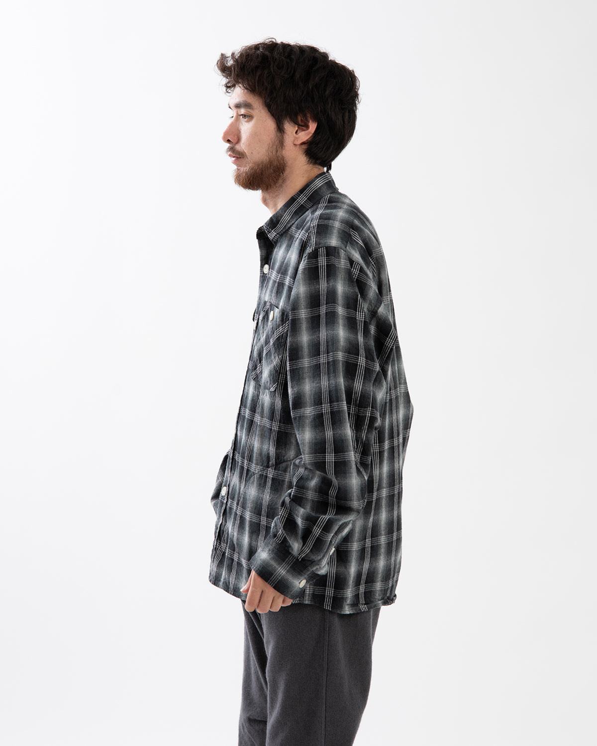 Rafu × nonnative WORKER SHIRT JACKET COTTON TWILL OMBRE CHECK