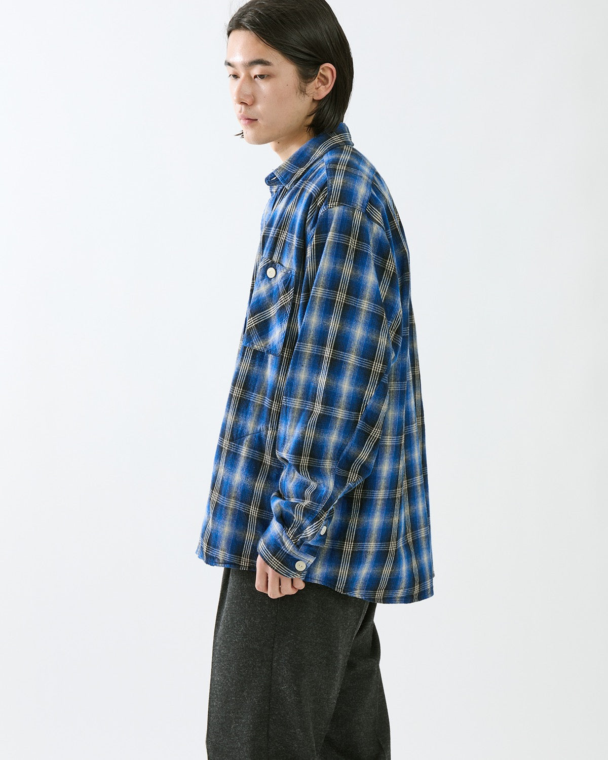 Rafu × nonnative WORKER SHIRT JACKET COTTON TWILL OMBRE CHECK