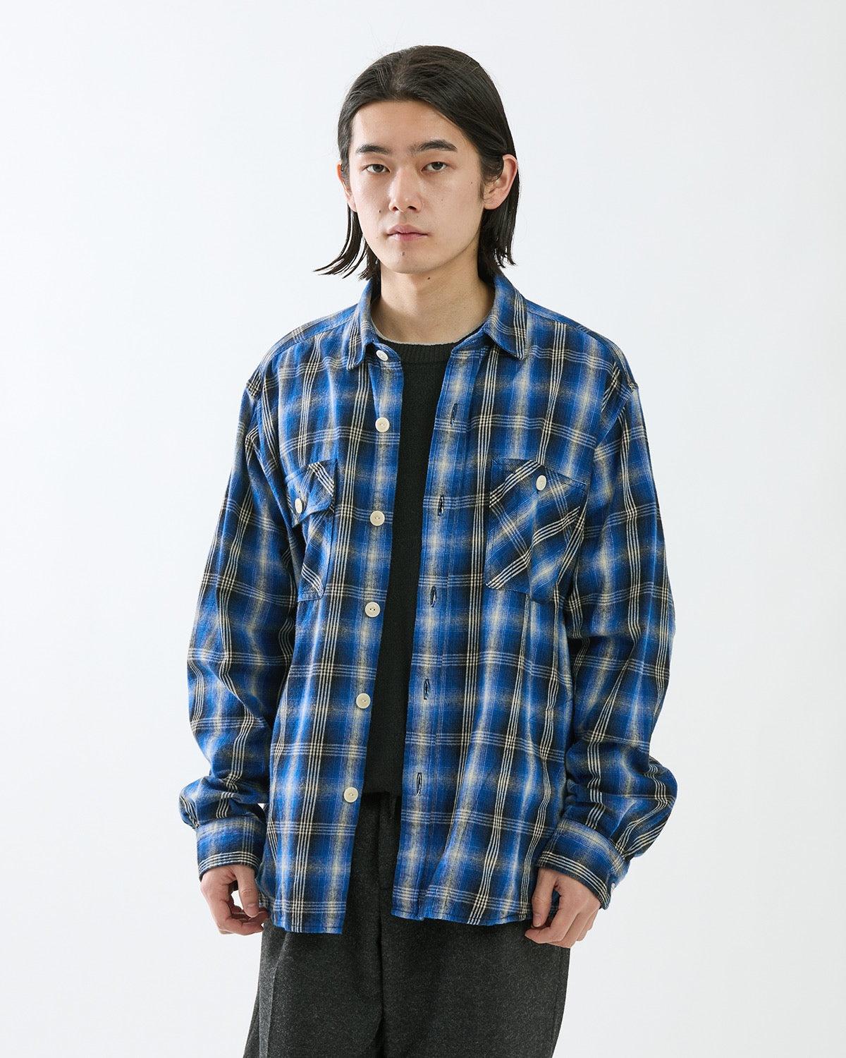 Rafu × nonnative WORKER SHIRT JACKET COTTON TWILL OMBRE CHECK