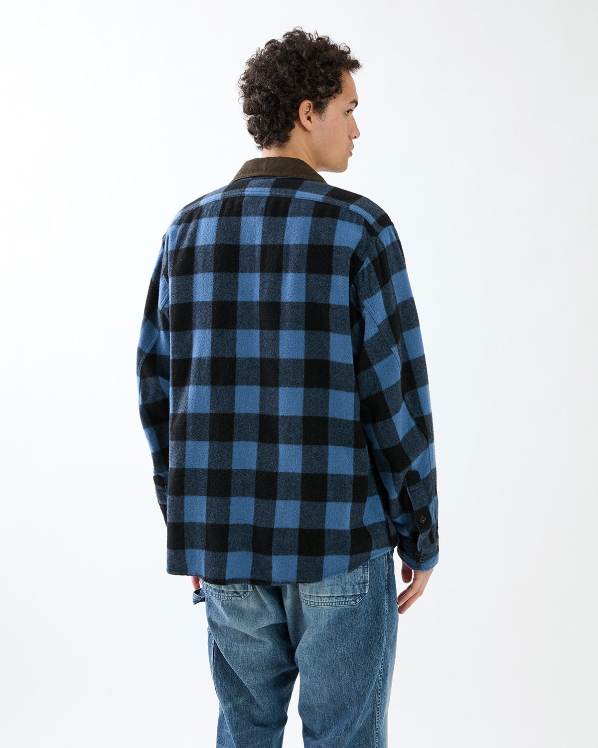 WORKER SHIRT JACKET WOOL NYLON BUFFALO CHECK