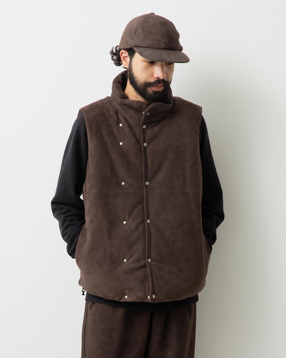 HIKER PUFF VEST SHEEP LEATHER