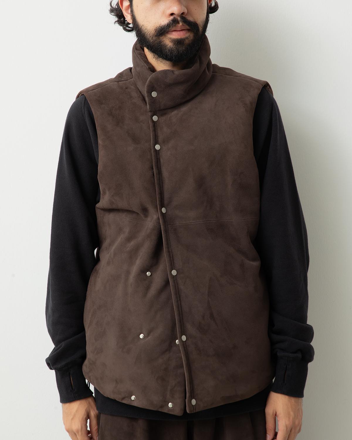 HIKER PUFF VEST SHEEP LEATHER