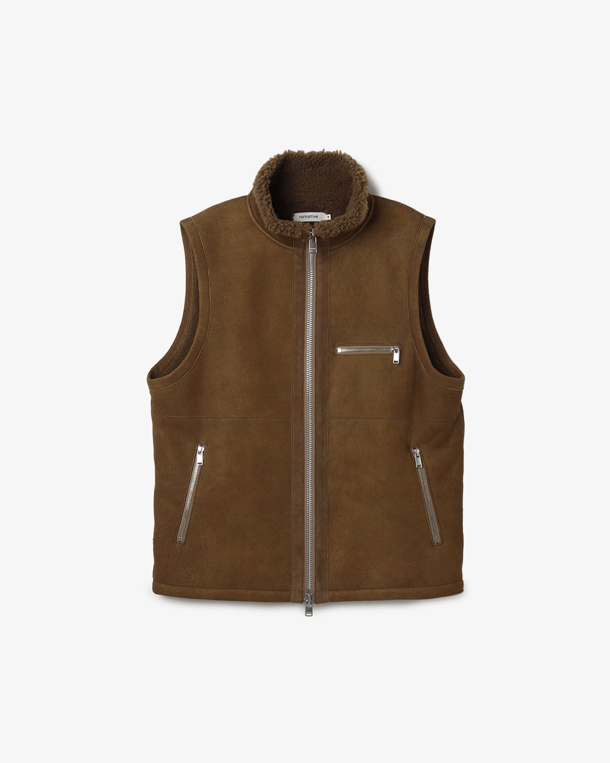 HUNTER VEST SHEEP NUBUCK MOUTON LEATHER