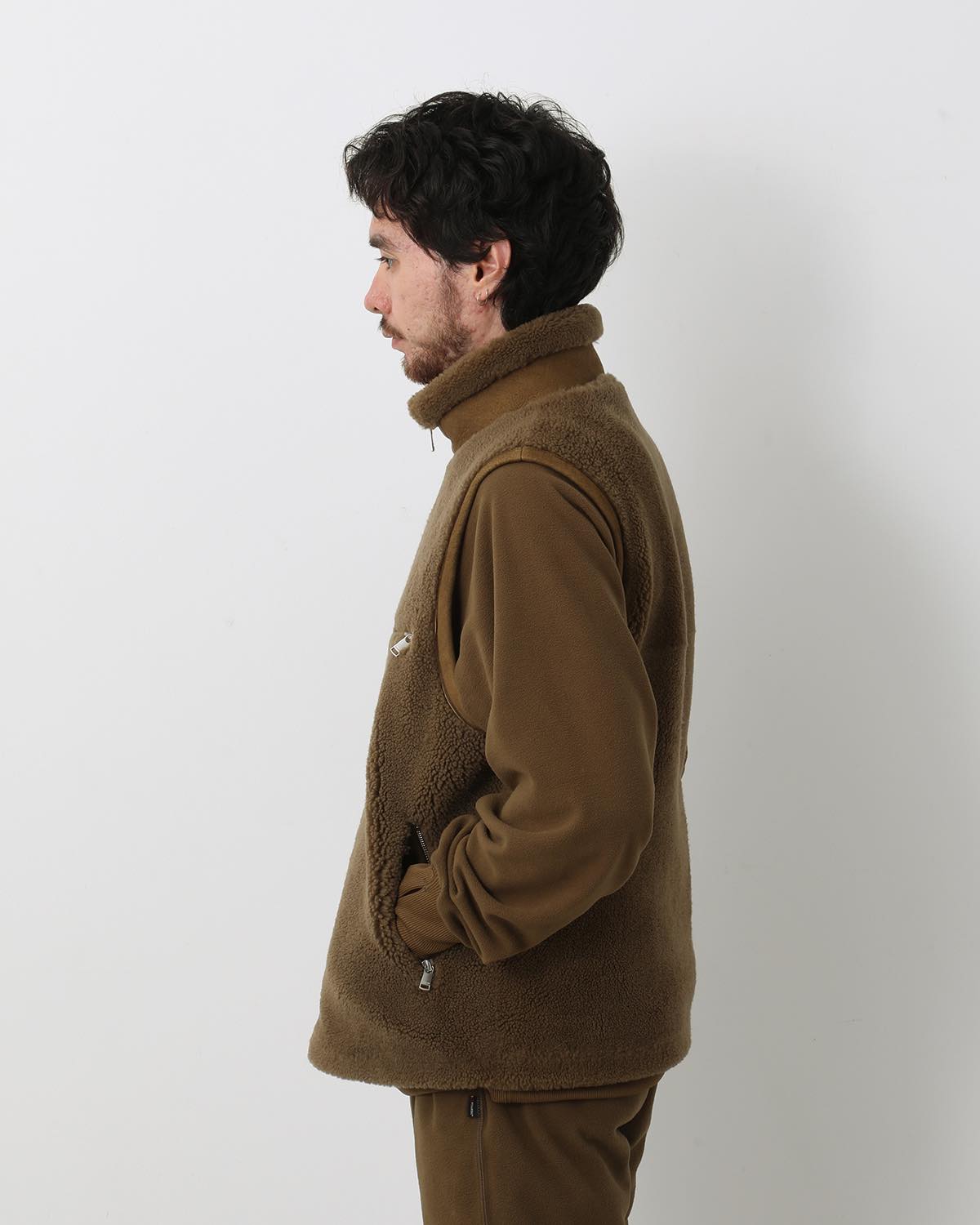 HUNTER VEST SHEEP BOA MOUTON LEATHER