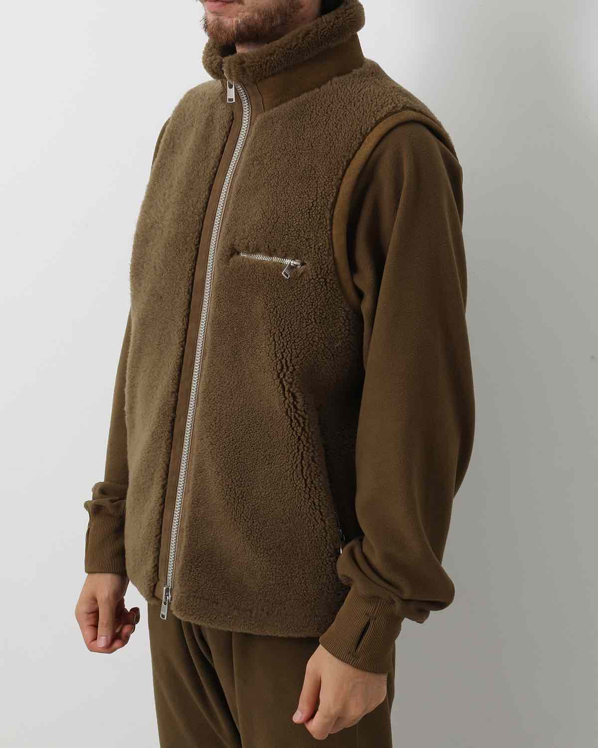 HUNTER VEST SHEEP BOA MOUTON LEATHER