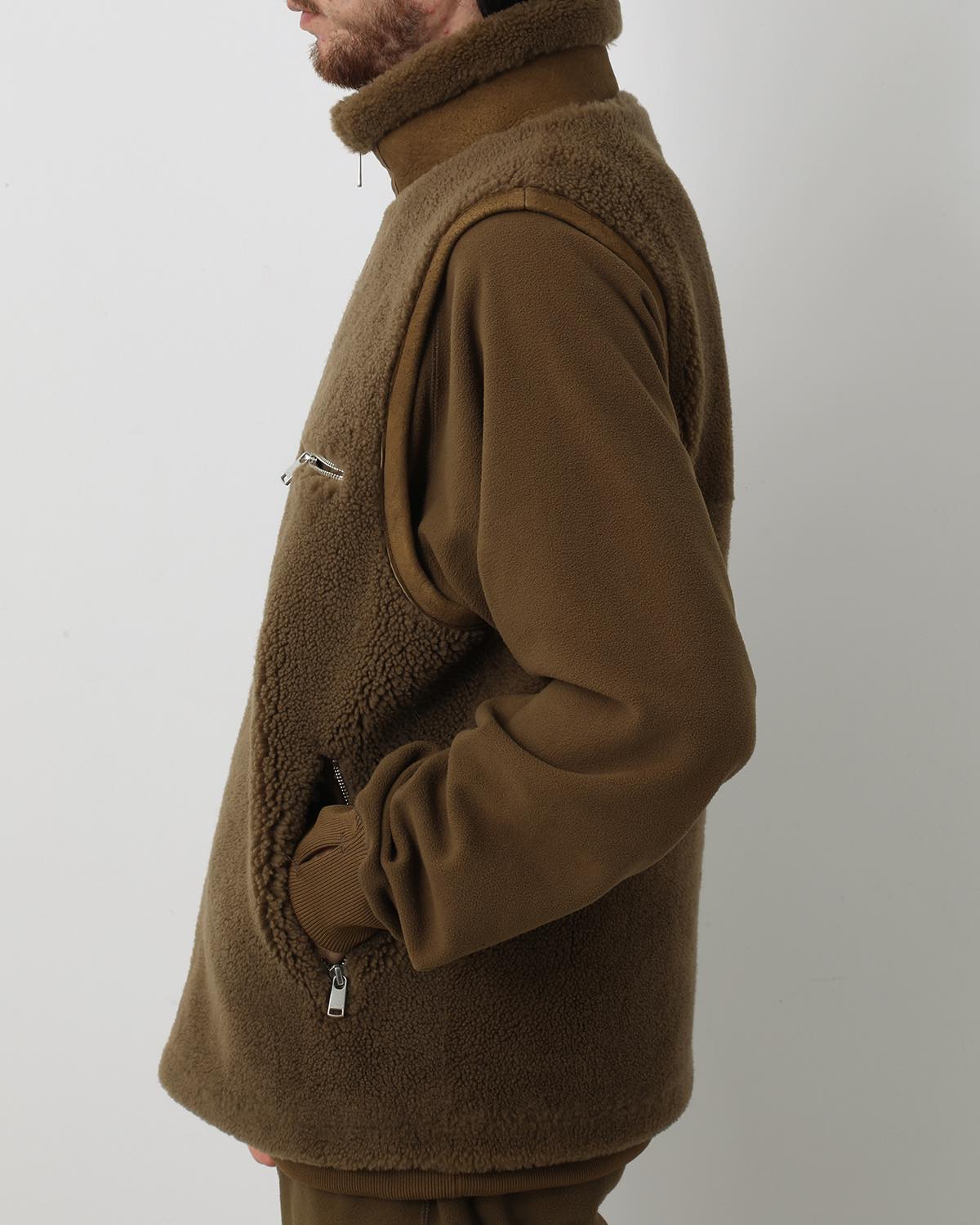 HUNTER VEST SHEEP BOA MOUTON LEATHER