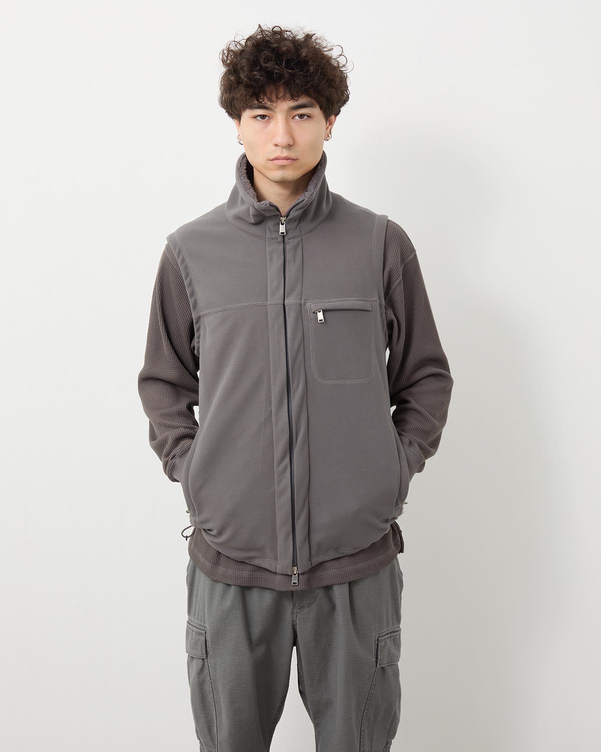 nonnative HIKER VEST POLARTEC® H.NECK 灰 中古・古着通販】nonnative (ノンネイティブ) ハイカーベスト