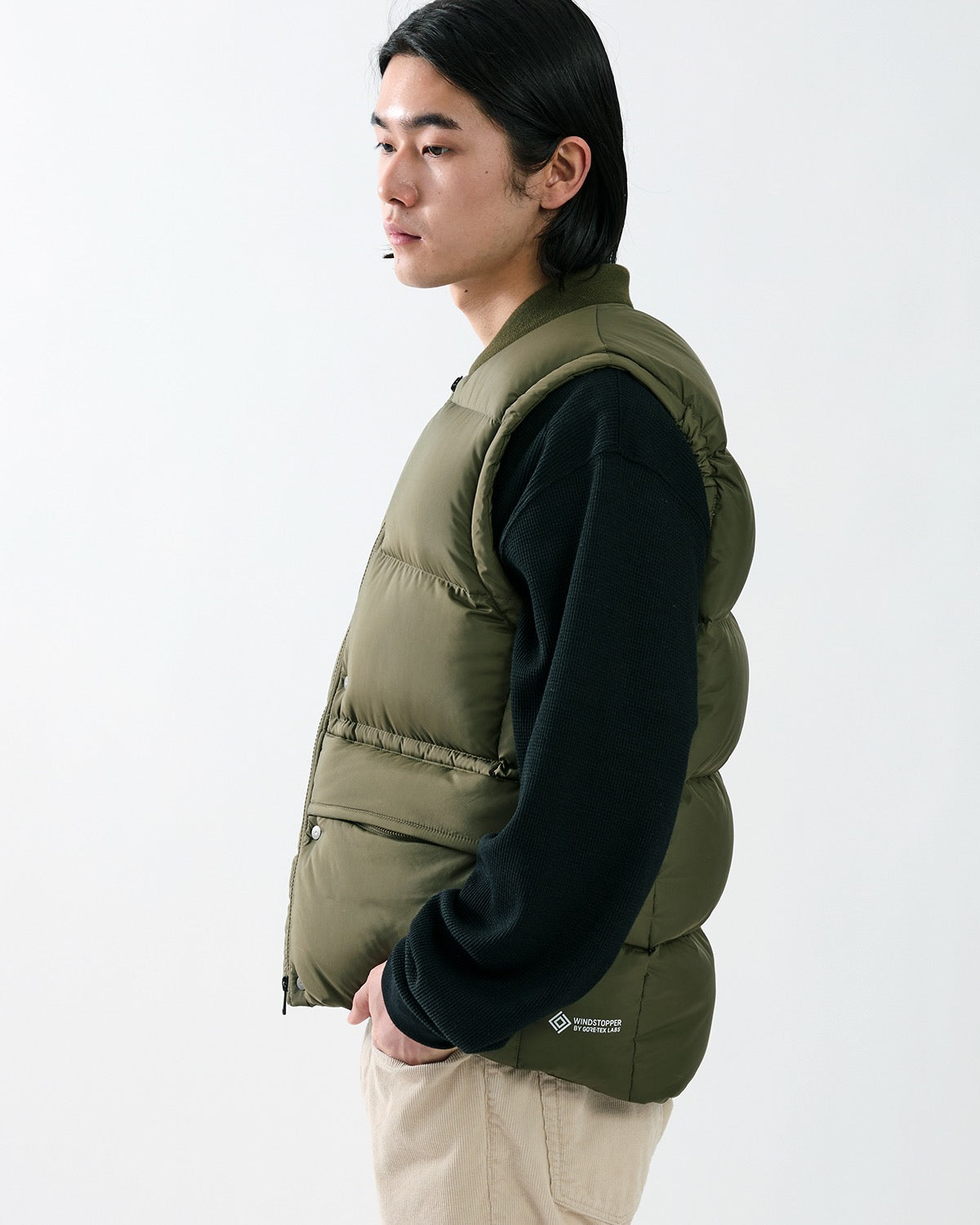 HIKER DOWN VEST 800FP POLY TAFFETA WITH WINDSTOPPER®