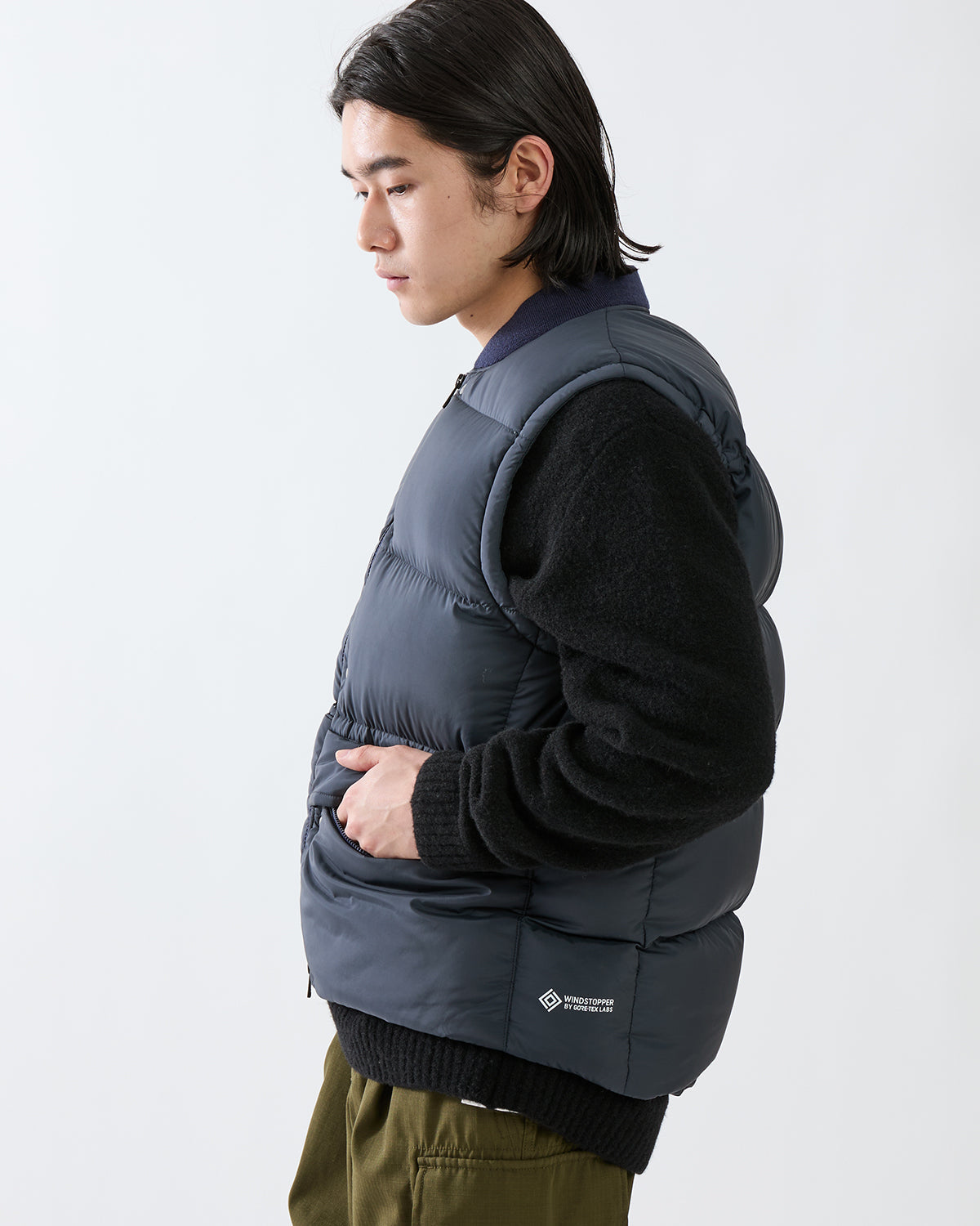 HIKER DOWN VEST 800FP POLY TAFFETA WITH WINDSTOPPER®