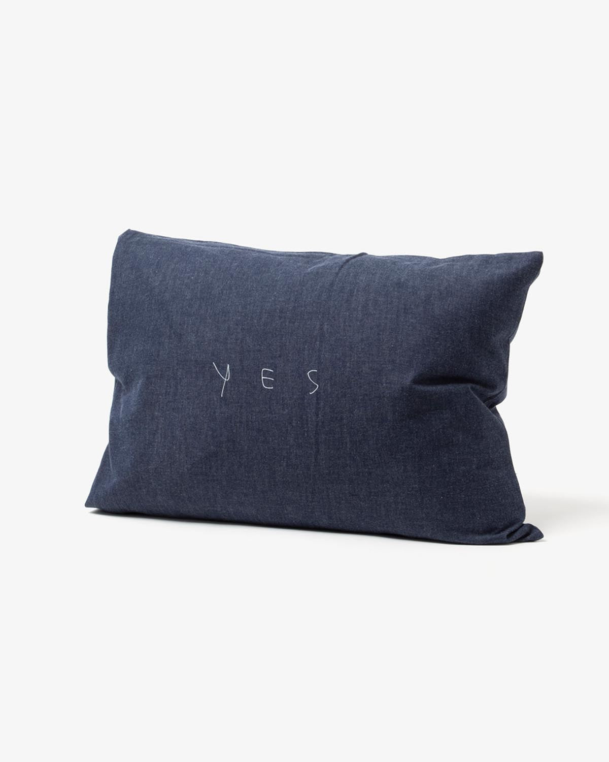 “YES NO” PILLOW - デニム