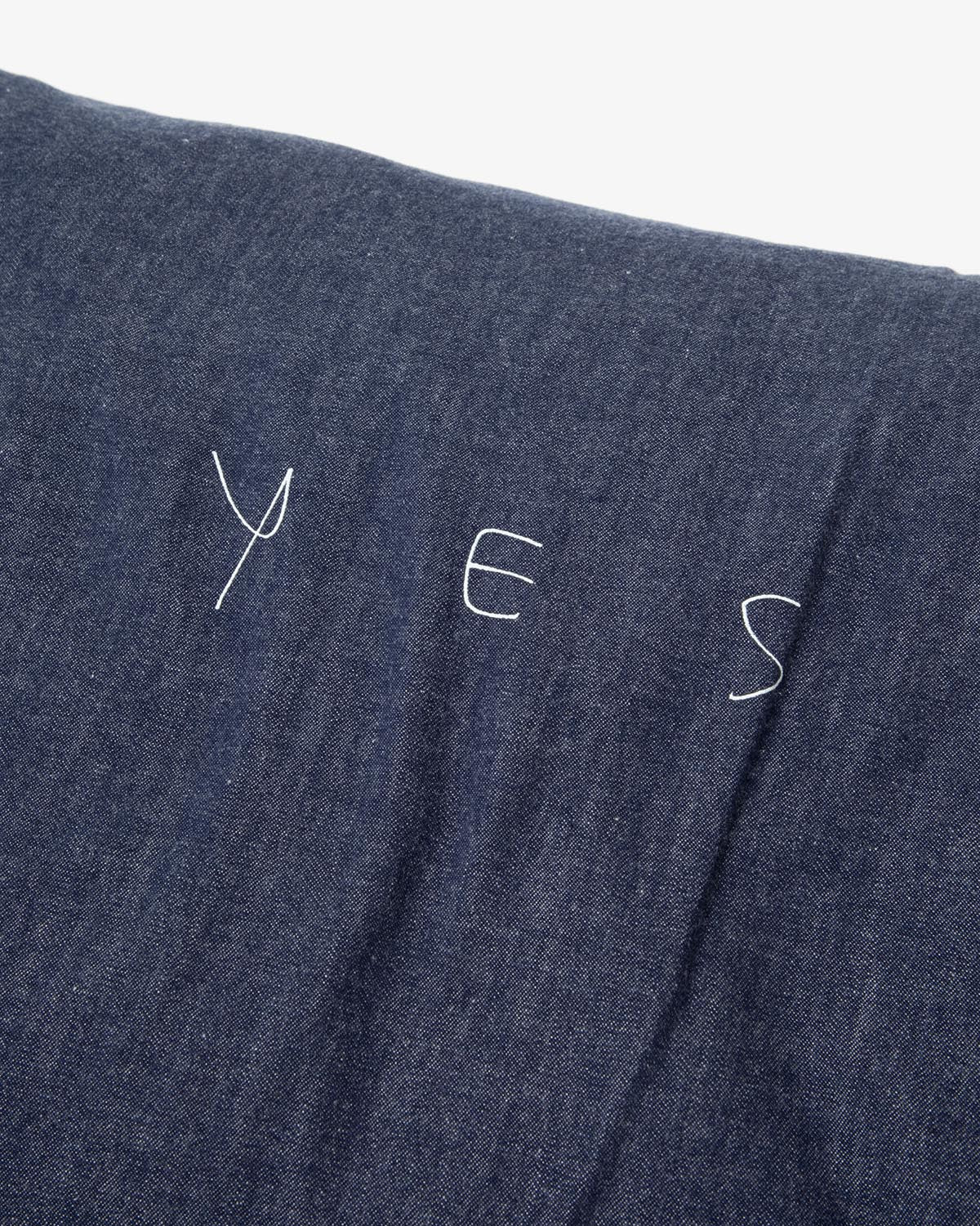 “YES NO” PILLOW - デニム