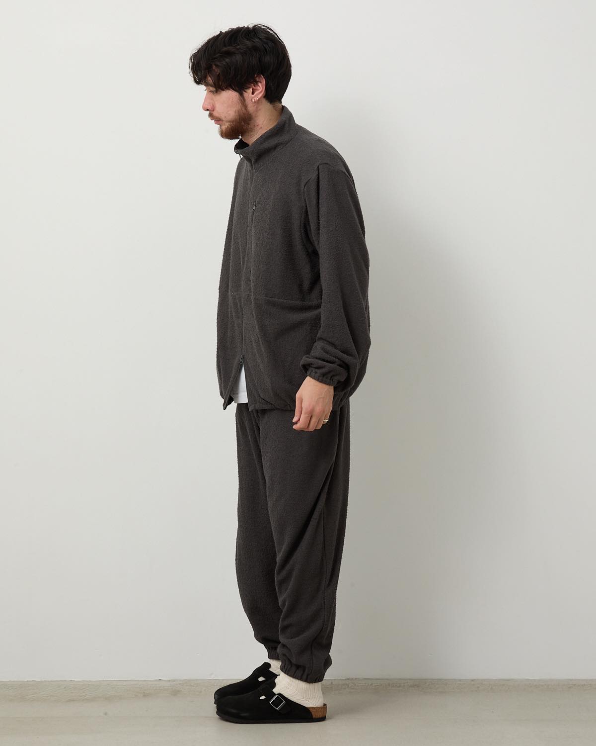 SAUNAS ”サ” TOWEL CLOTH WIDE EASY PANTS - 両面パイルタオルクロス