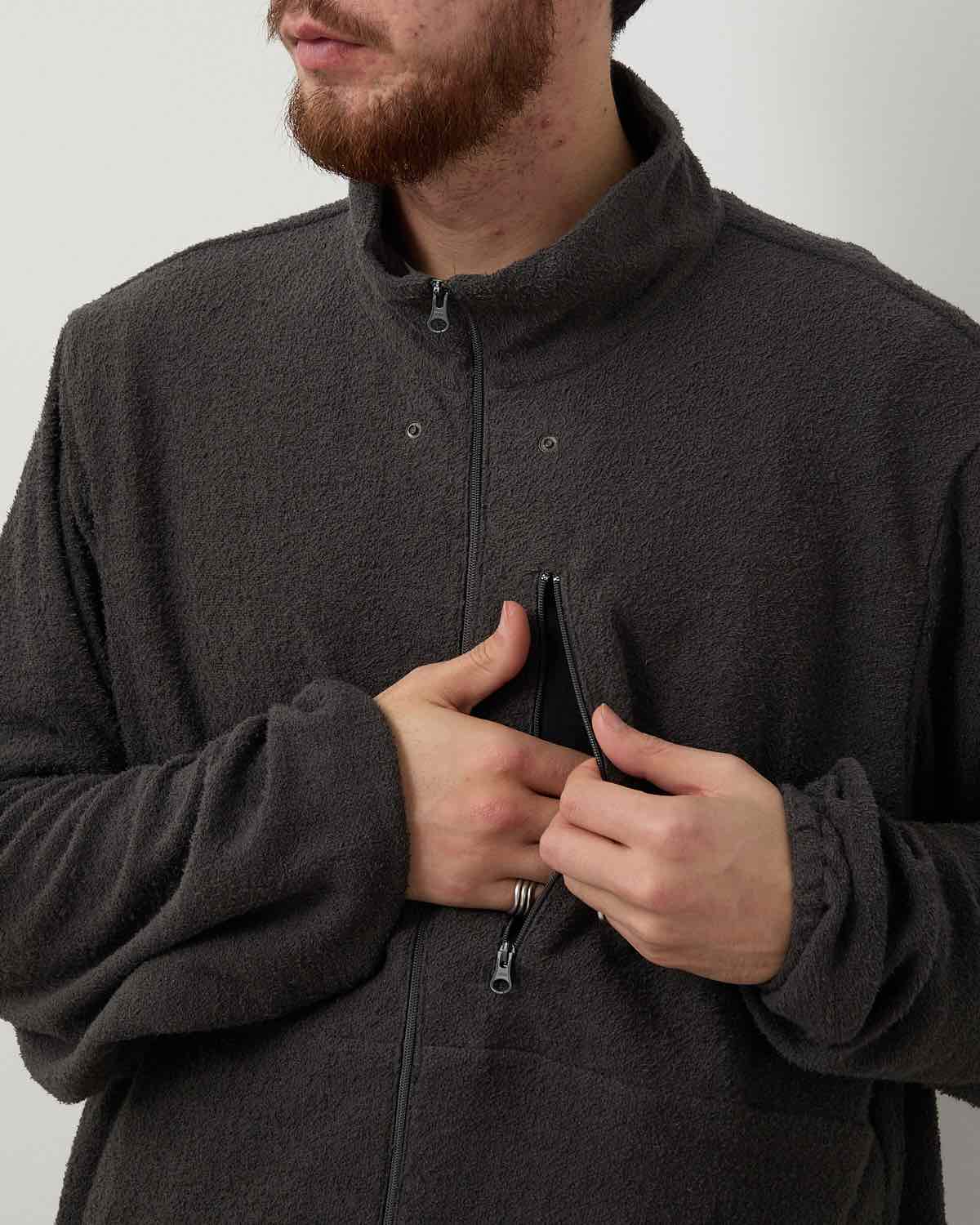 SAUNAS ”サ” TOWEL CLOTH ZIP JACKET - 両面パイルタオルクロス