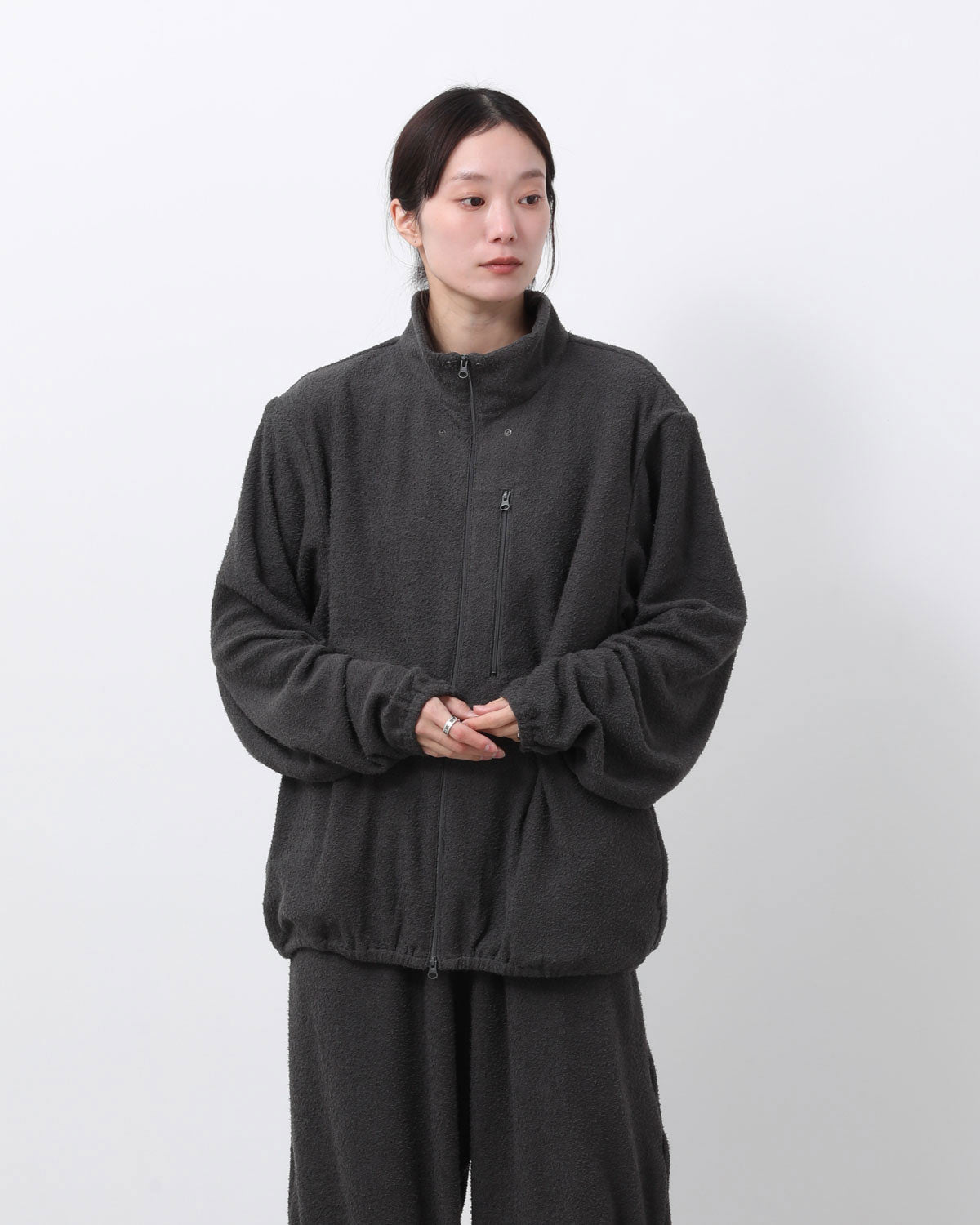 SAUNAS ”サ” TOWEL CLOTH ZIP JACKET - 両面パイルタオルクロス