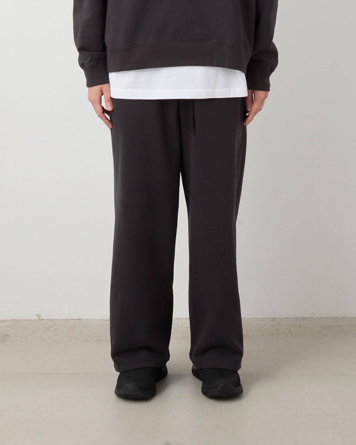 COTTON SWEAT WIDE PANTS